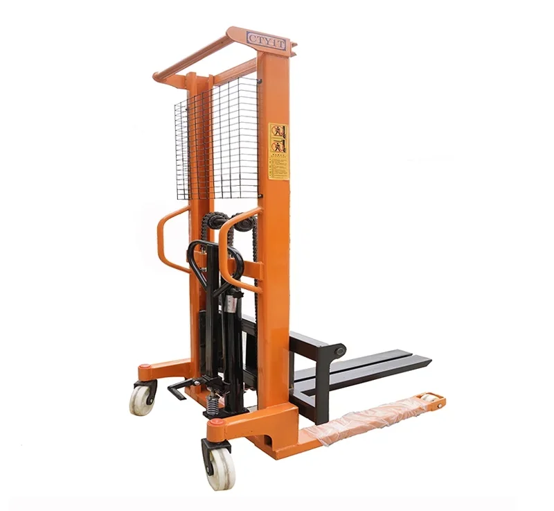 

Multifunction Forklift Manual Pallet Forklift Truck Machines Manual Quick Lift Stacker For Lift