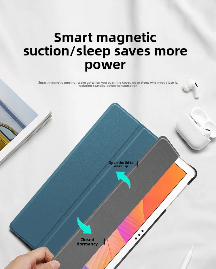 Für Huawei Tablet Schutzhülle MediaPad T5 10 Zoll - Hartschalen-Dreifach-Faltbare Lederhülle – Detail 7