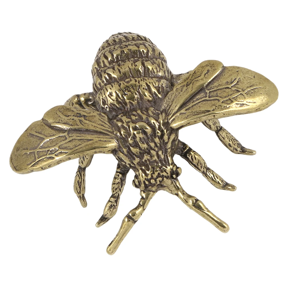 

Brass Bee nament Figurine for Home Decor Vintage Statue Miniature Animal Sculpture Small Brass Bees Decoration Desktop
