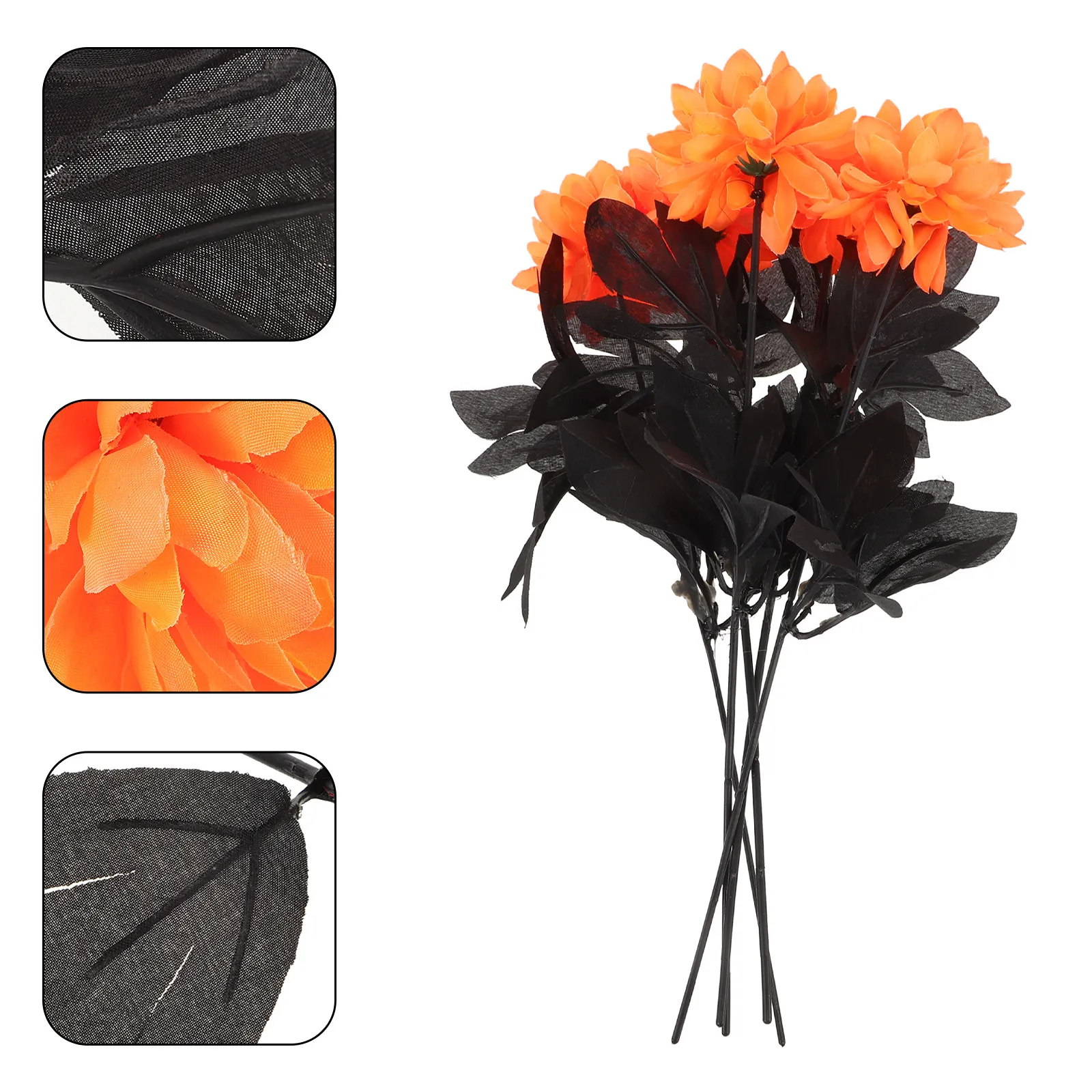 5 Pièces Bouquet de Dahlias Artificiels en Tissu Réaliste à Longue Tige Décoration Intérieure Mariage Fête Accessoire de Photographie Arrangement Floral Simulation