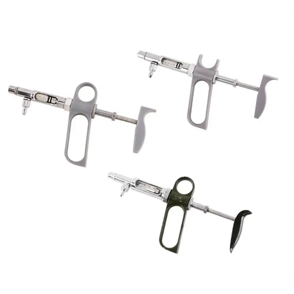 Farm Animal Medicine Feeder Metal Continuous Syringe Adjustable Continuous Use Syringe Veterinary Tools