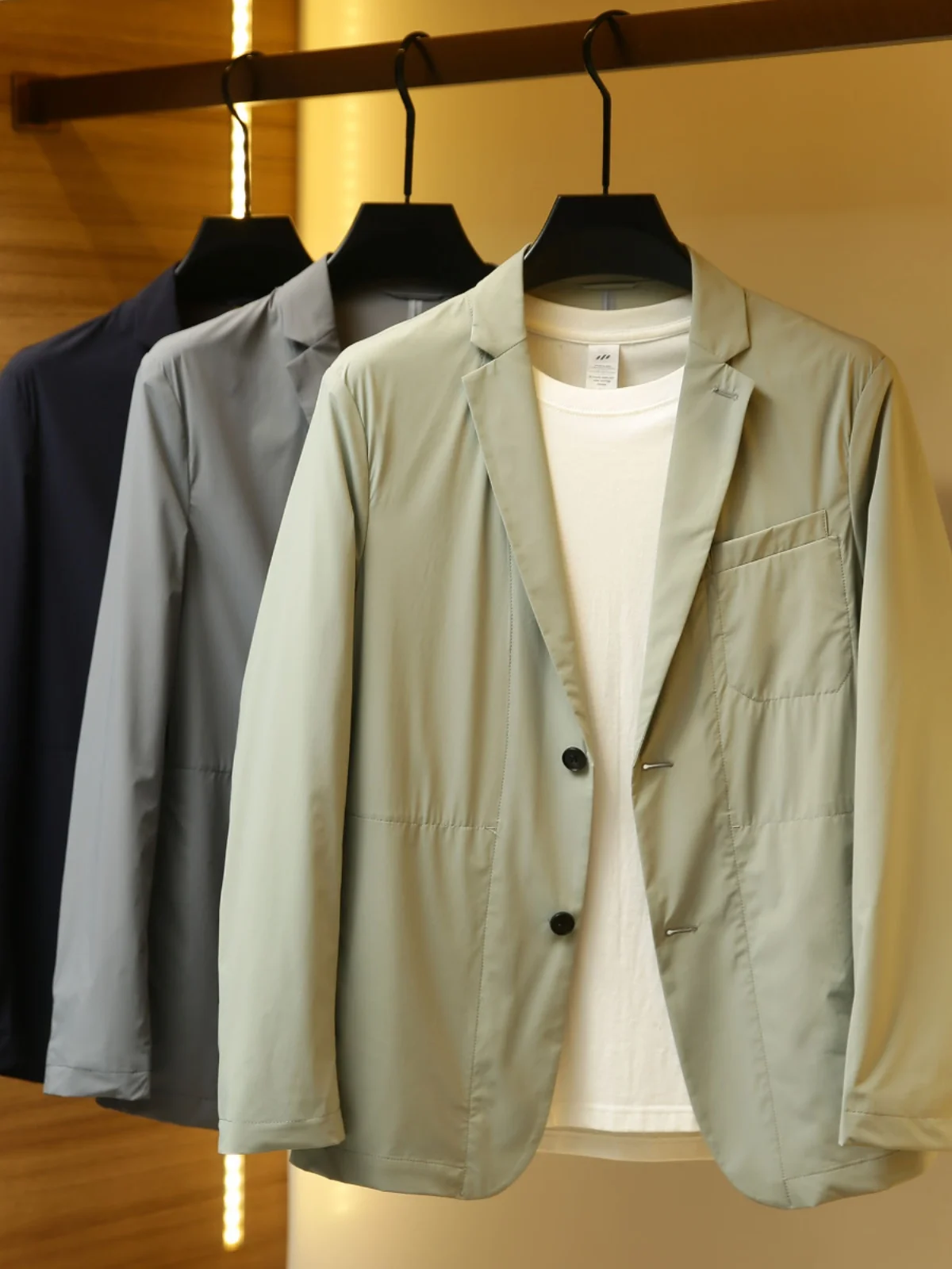 

Premium Sl Pred Glue Lightweight Breathable Busin Men's High-end Single-breasted Suit Ele Faion Urban Sle