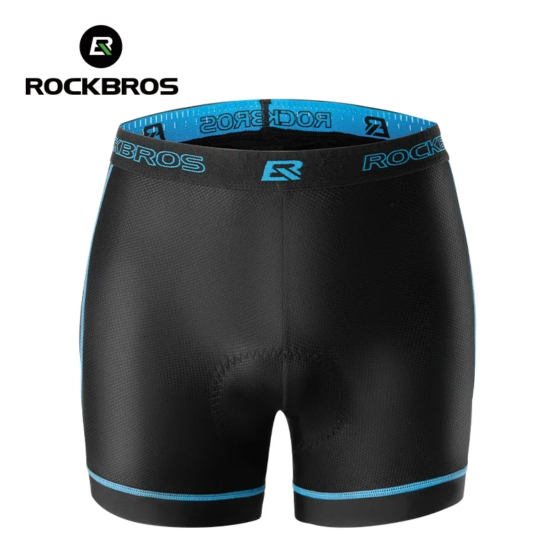 ROCKBROS Cycling Shorts Men Bicycle Underpant Breathable Mesh Riding Cycling Underwear 3D Padded Shockproof MTB Road Bike Shorts