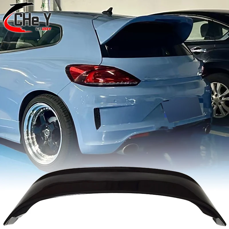 Black Carbon Fiber Roof Spoiler For Volkswagen Scirocco R 2015 2016 2017 Regular Standard Rear Windshield Wing Trunk Accessories