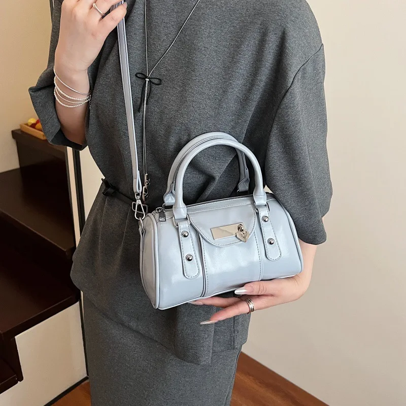 حقيبة وسادة صيفية لعام 2025، محفظة بمقبض علوي جديد للنساء، حقيبة كتف مرصعة، حقيبة يد بسيطة من اليوم إلى الليل، محكم #4