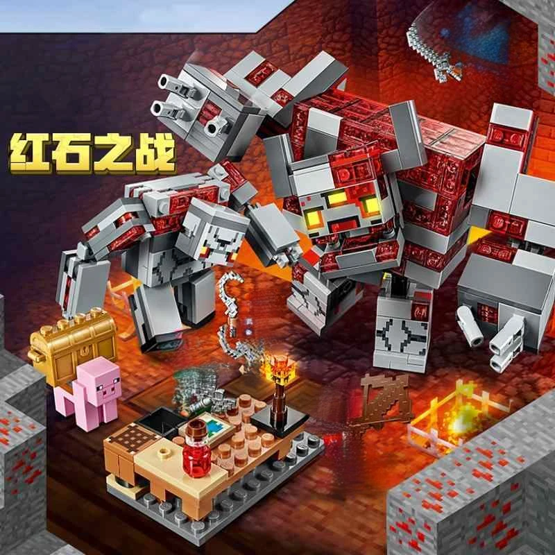 542pcs My world The Redstone Battle Building Blocks Model Fit 21163 Monster Iron Puppet Mecha Toys for Children Christmas Gift