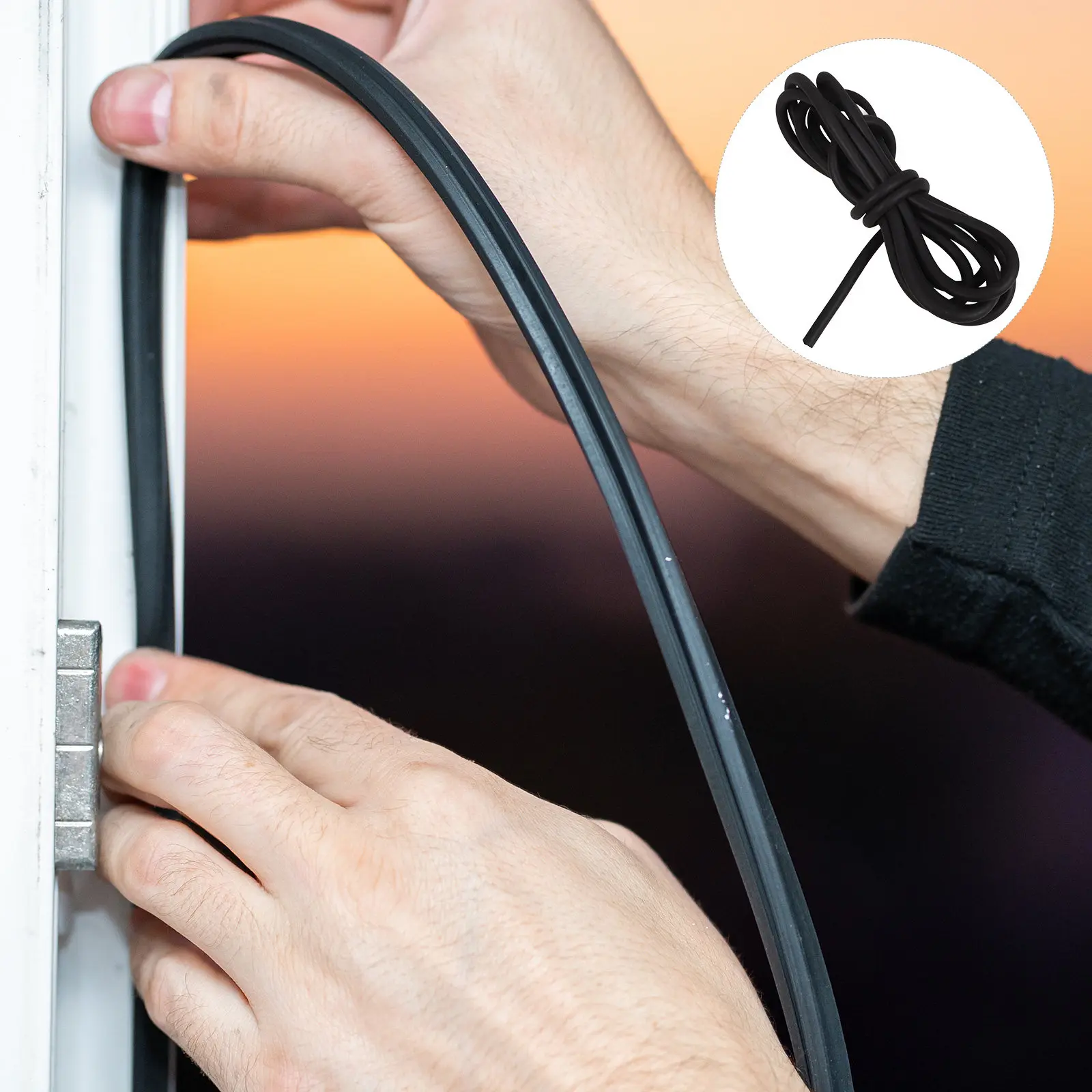 Epdm Rubber Round Sealing Strip 1 Roll for Automotive Door Edge Protection Window Seal Car Weather Stripping Furniture Cabinet
