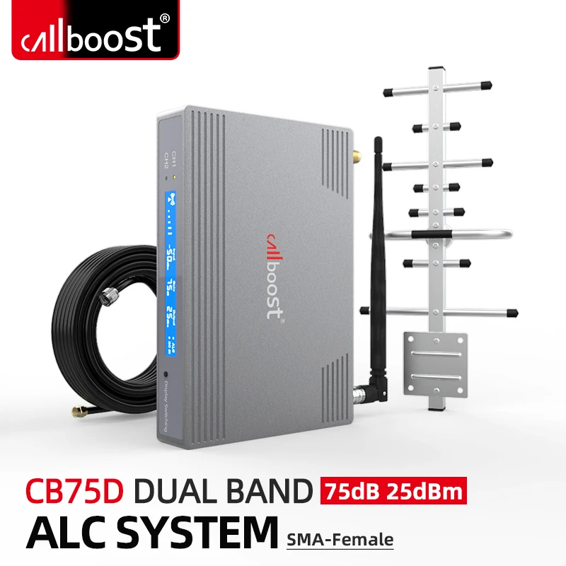 CB75D Callboost Cellular Signal Amplifier 4G LTE 700 850 Repeater 900 1800 2100 Mobile Phone GSM 2G 3G 4G Netwrok Signal Booster