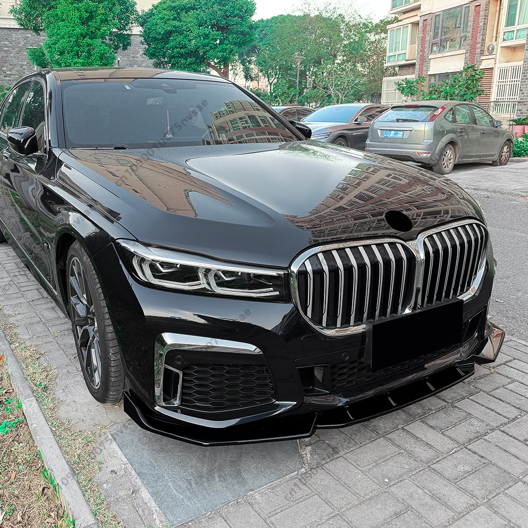 

For BMW 7 Series G11 G12 M Sport 2019-2022 LCI Facelift Front Bumper Lip Spoiler Splitter Diffuser Under Cover Chin Body Kits