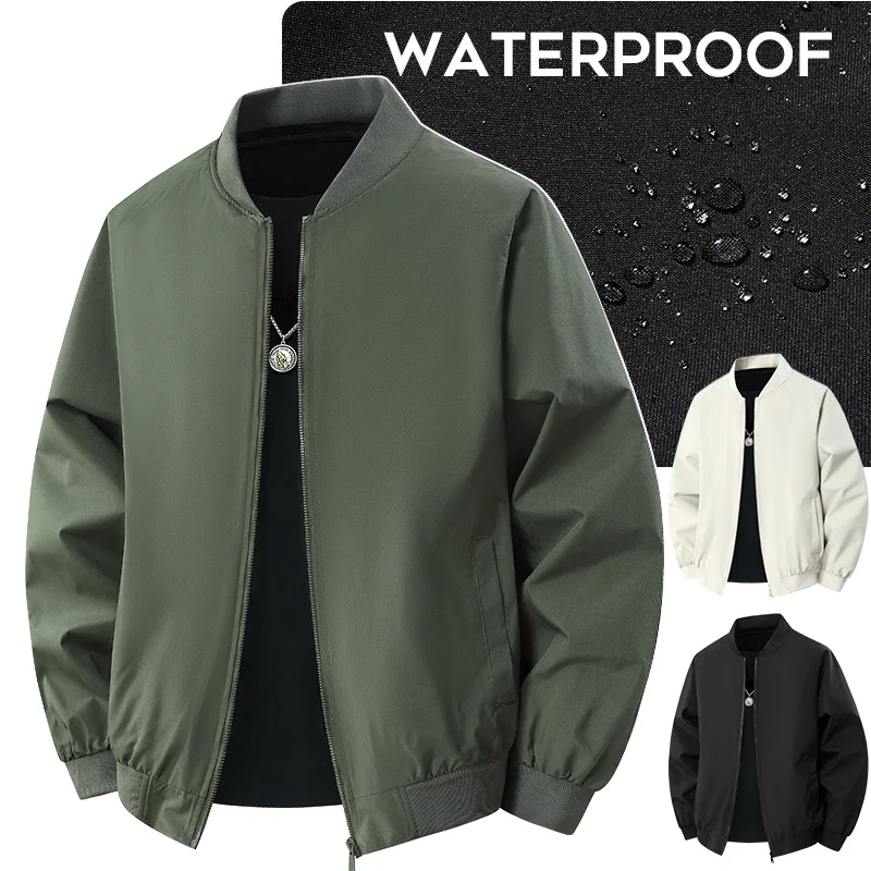 Autumn Men Coat Baseball Collar Bomber Jacket Loose Breathable Running Training Outdoor Sports Casual Versatile Male Spring Top