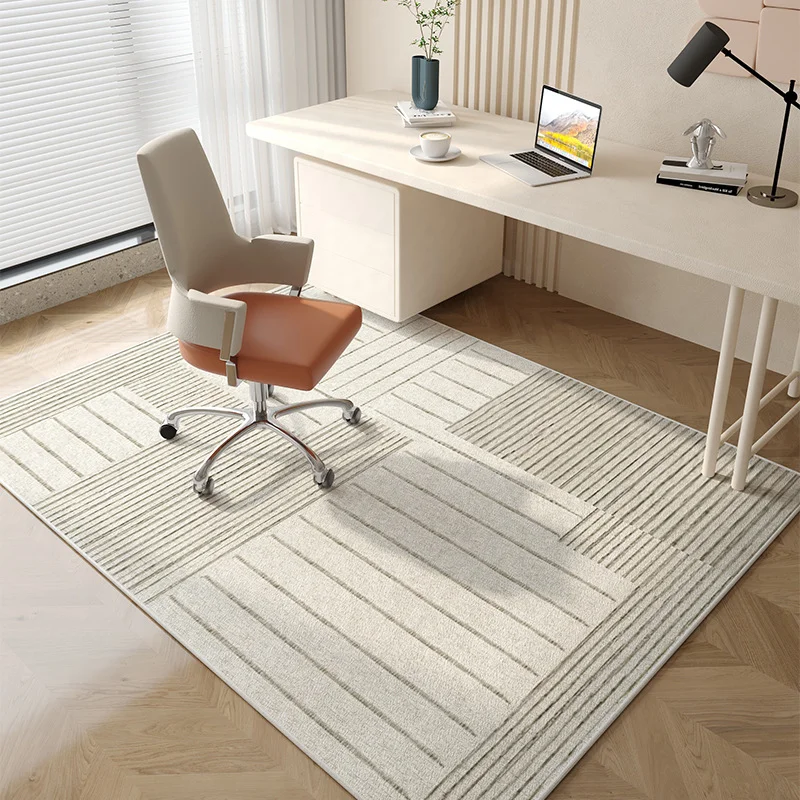 Tapis de chaise antidérapant et silencieux VIKAMA Wabi-Sabi à motif linéaire pour bureau, chambre, coiffeuse, décoration intérieure