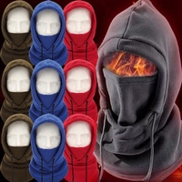 Winter Thermal Neck Warmer Outdoor Fleece Balaclava Scarf Skiing Face Mask Snood Hood Hat Windproof Keep Warm Cycling Cap