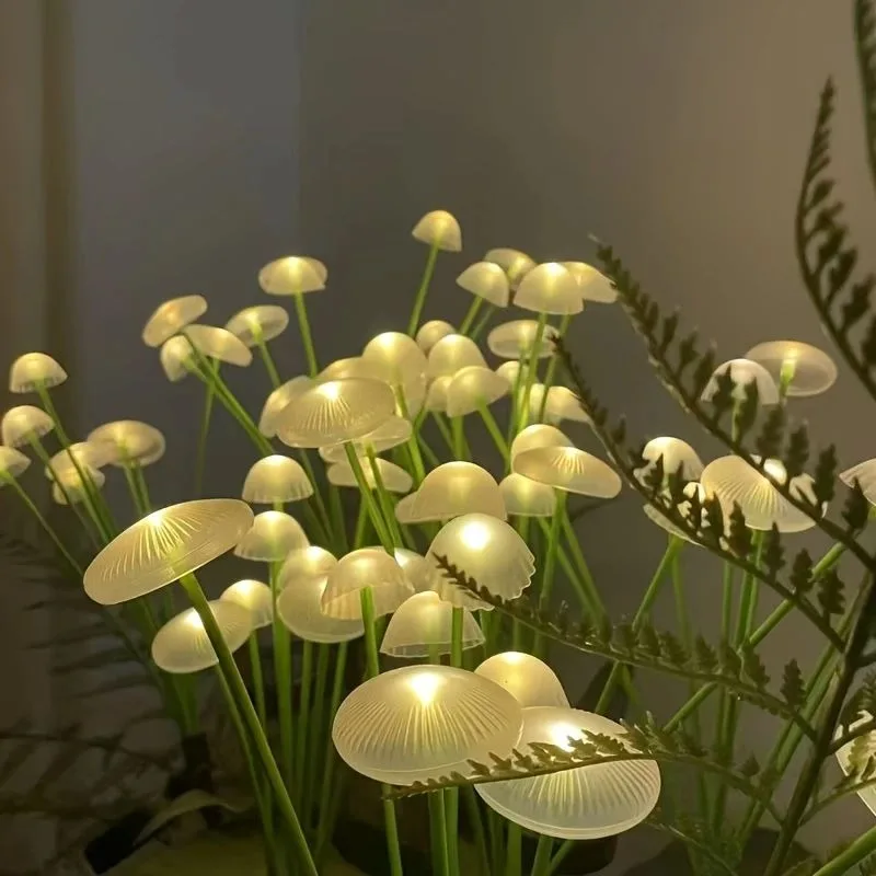 

Solar Powered 6/8/10 Jellyfish Mushroom Lamp Garden Decoration Suitable for Outdoor Lawn Courtyard and Passage Decoration