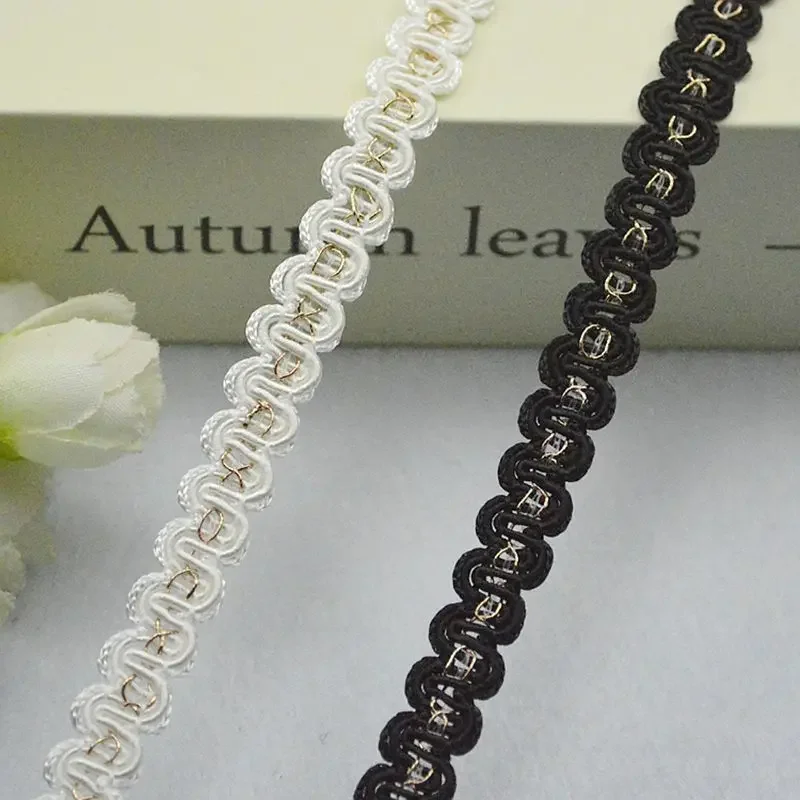 5Meters/16.4Ft Each Pack New Lace with Clothing Accessories DIY Curtain Lace Lace Clothes Medium Curved Lace