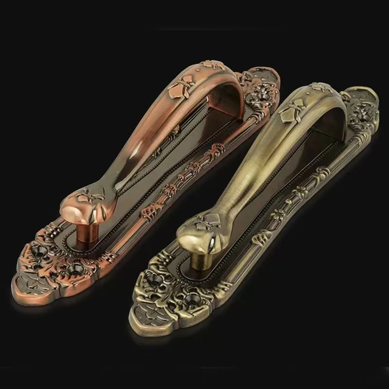 

300mm Wooden Door Pulls Antique High Quality Big Gate Door Handles Red Bronze,ZInc Alloy Home ,Ktv Hotel Wood Door Pulls Handles