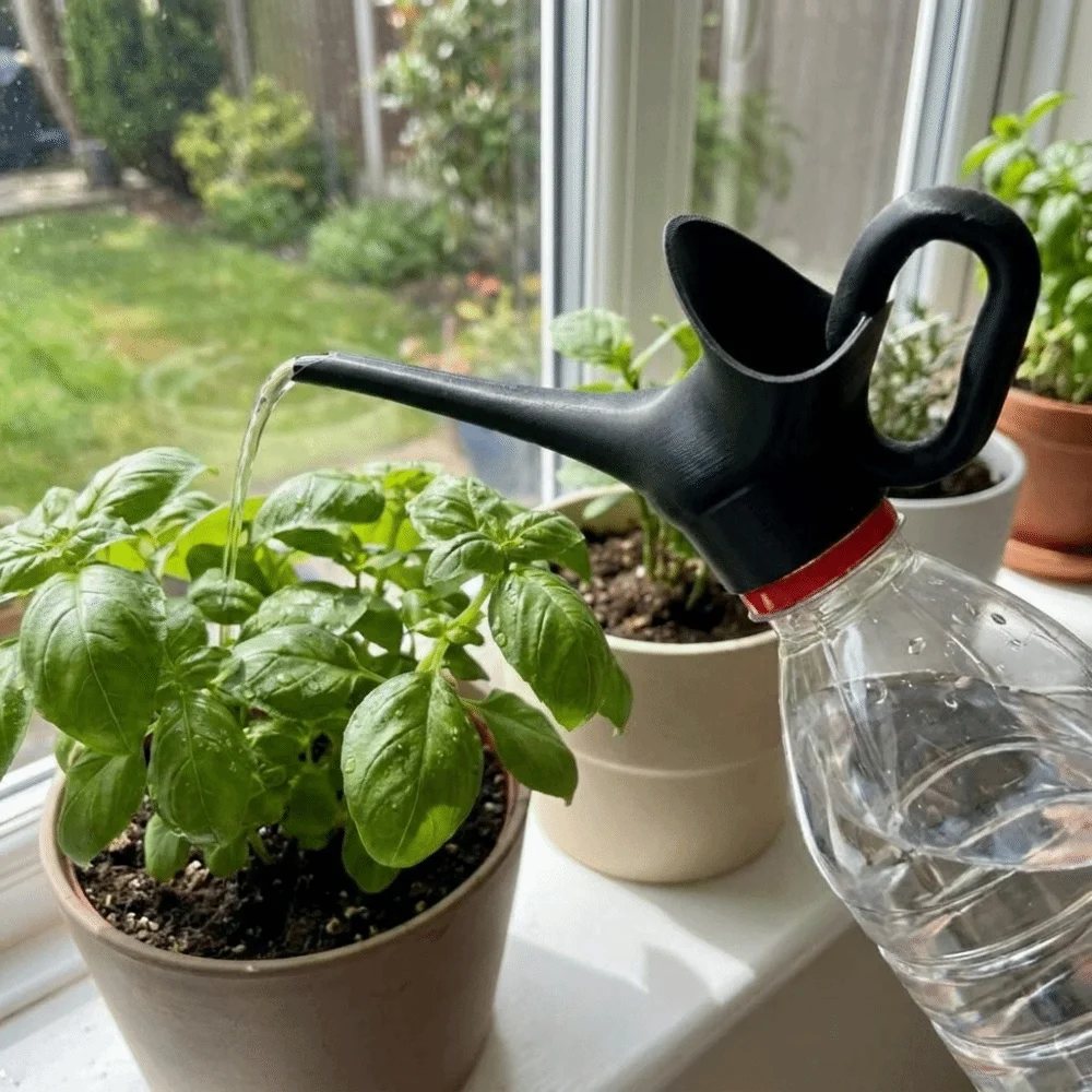 3D Printing Plastic Bottle Watering Connector Portable Water Saving Bottle Watering Can Spout Long Mouth Nozzle