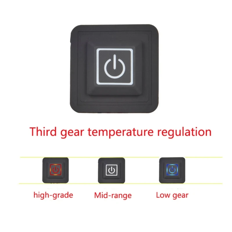 Silicone Push Button Waterproof Temperature Control Heated Vest Pants Gloves DIY Temperature Controller