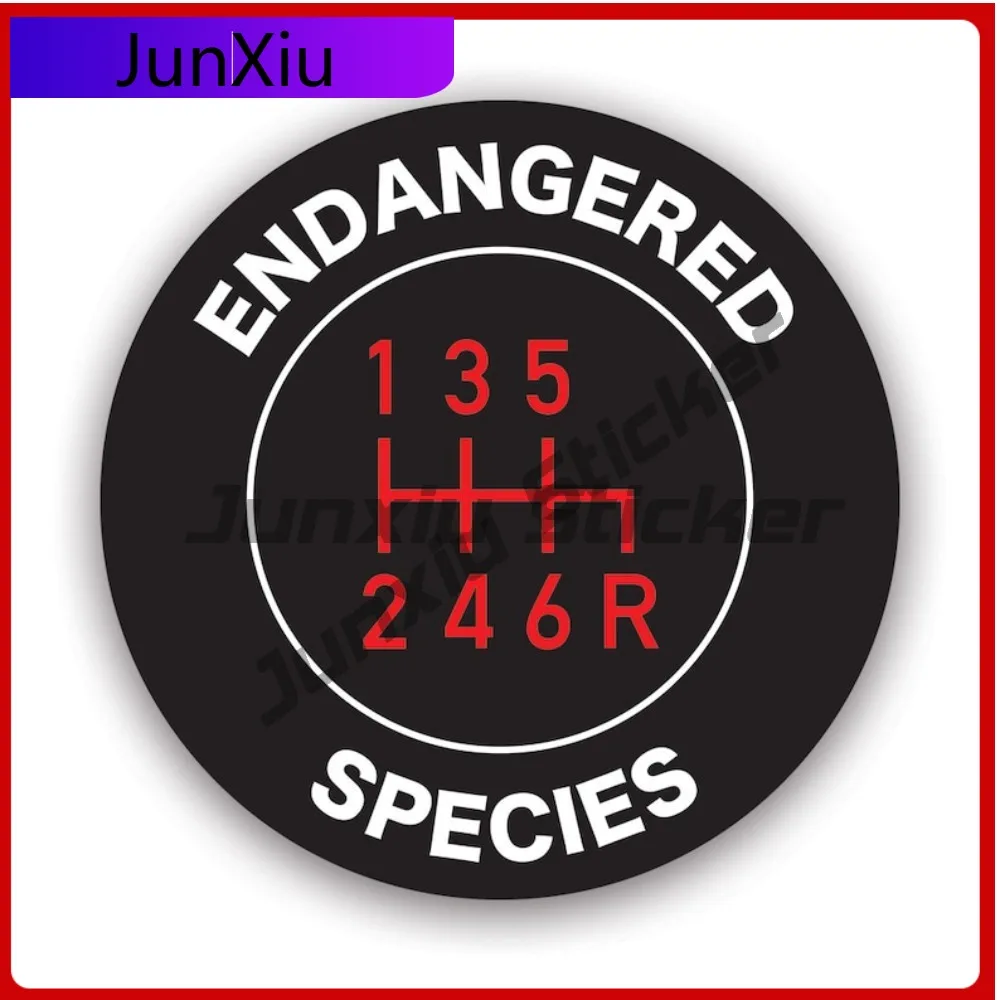 Stick Shift Endangered Species Sticker Creative Decals Manual Transmission Auto Decor Car Sticker Vinyl Decal Waterproof Durable