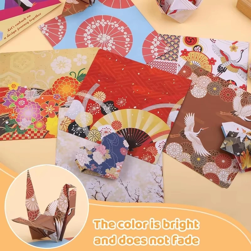 Fenrry Origami Paper Kit Traditional Pattern Japanese Foldable Paper Square Paper 6X6 In Decoration Paper Diy Hand Art Crafts