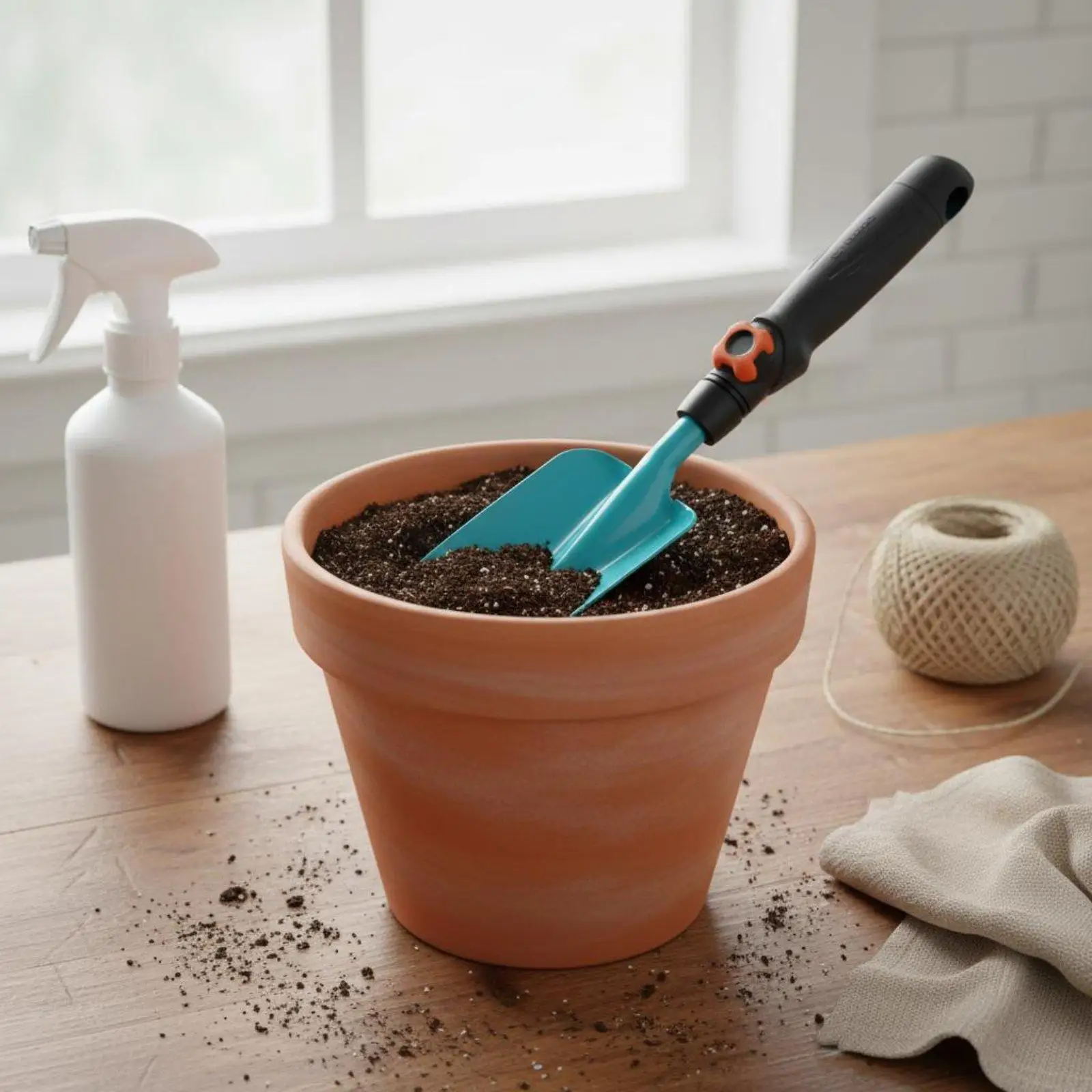 Kit d'outils de jardin à long manche en acier au carbone robuste, avec têtes détachables, revêtement anti-rouille, ensemble d'outils de jardinage multi-têtes