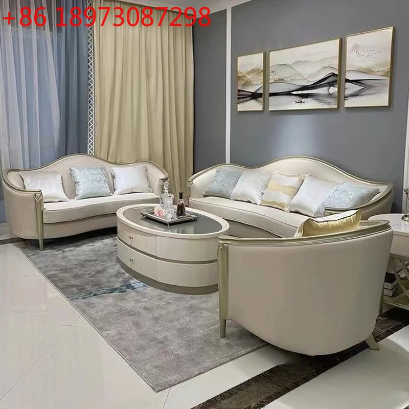 

Американский светлый роскошный диван, дизайнерская современная простая мебель