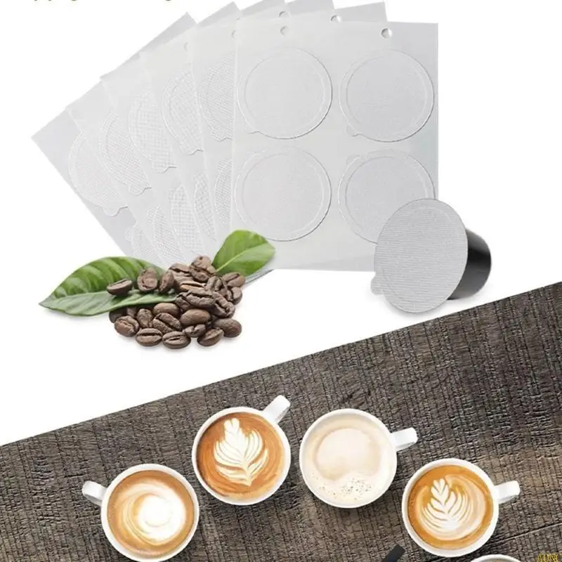 A0NC набор из 100 кофейных наклеек 37 -миллиметровых кофейных капсул