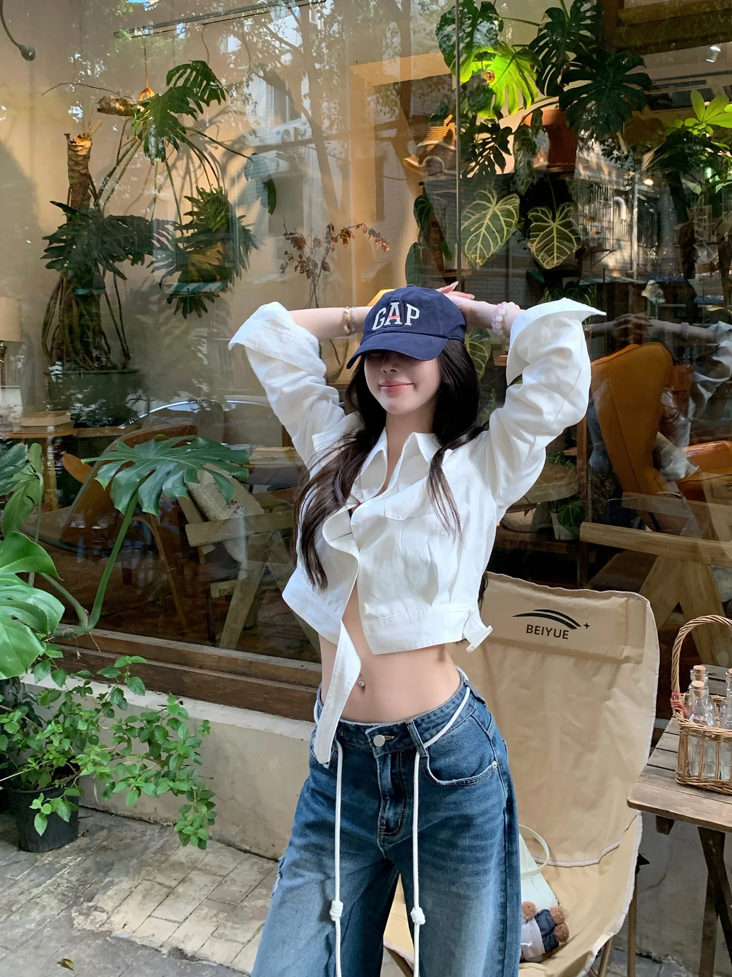 

Sister Titi ort Jaet Женская белая льняная верхняя одежда Autumn Commute Sle Regular Sve Long round Ne Button up