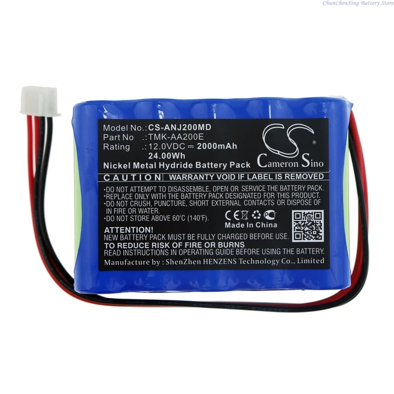 12.0V 2000mAh Medical Battery TMK-AA200E for Angel AJ5808A AJ5808  +TOOL