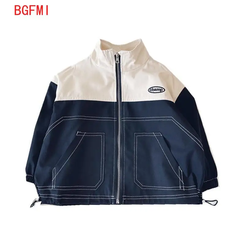 

Куртка на молнии для мальчиков-подростков, тонкая ветровка в Корейском стиле, повседневная верхняя одежда, спортивный топ на возраст 2-11 лет, весна-осень