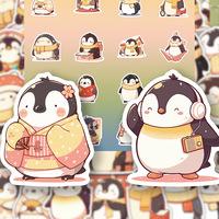 60PCS Cute Penguin The World Protects Animals Waterproof Cartoon Sticker DIY Notebook Mobile Guitar Suitcase Water Cup Graffiti