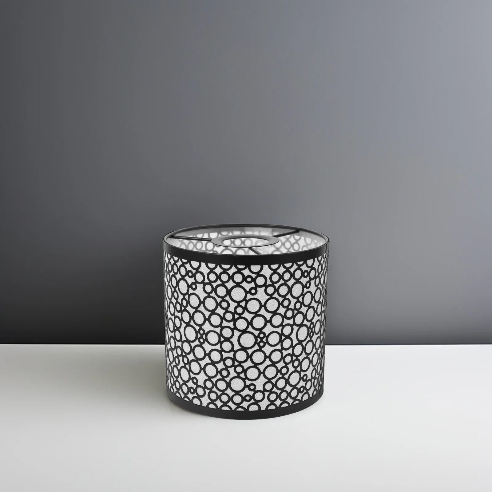 أسود طبل الحديد عاكس الضوء غرفة نوم حديثة سقف قلادة ضوء لينة تركيب المصابيح استبدال غطاء مصباح طبل أسود غطاء مصباح #3