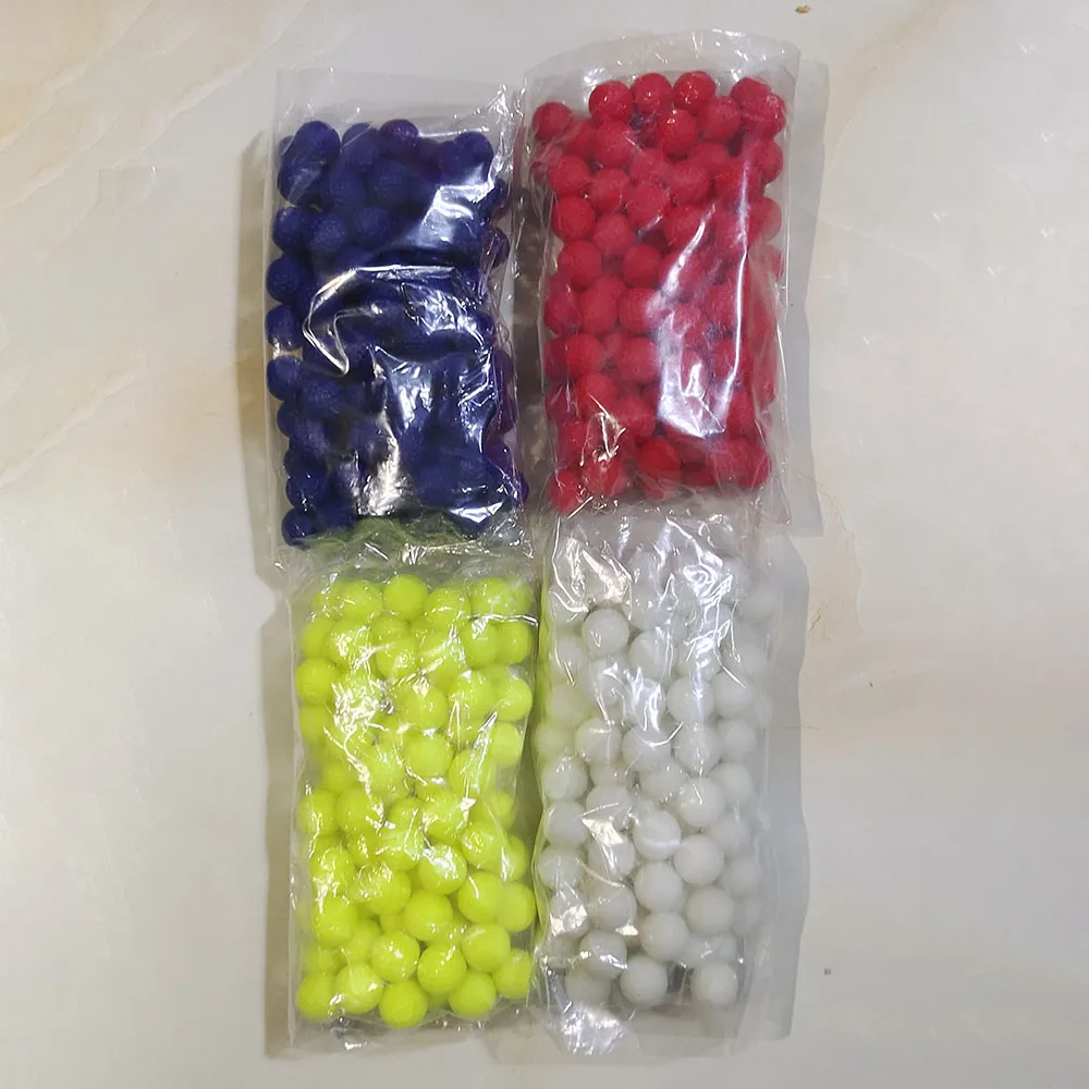 400 Gemengde Kleuren Ballen Voor Nerf Hyper, 14Mm Vulling Darts, Speelgoed Pistool Munitie, Zachte Tpe Kogels, Witte Bal Gloed In Het Donker
