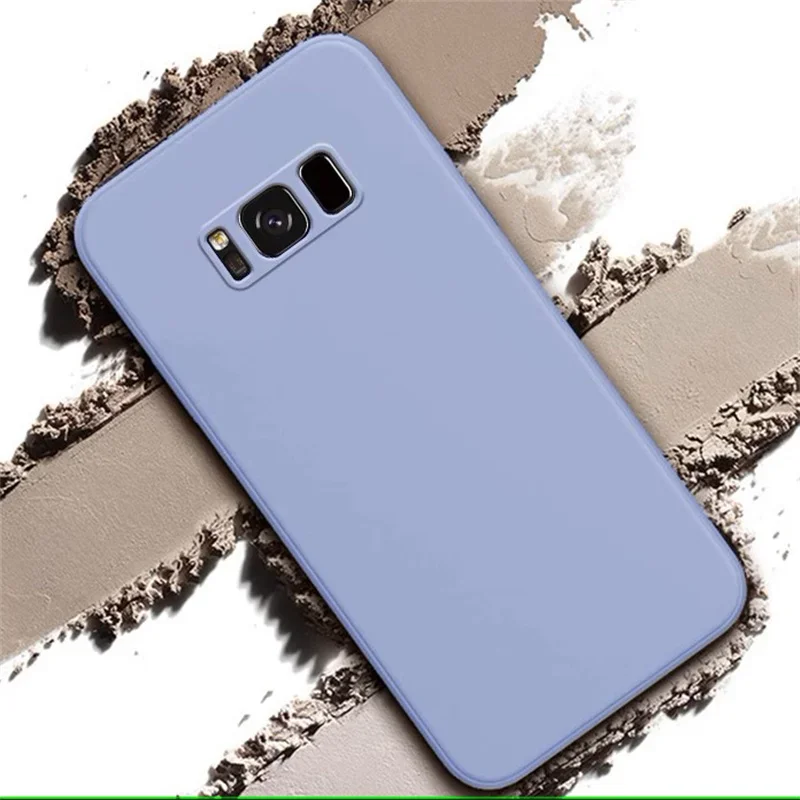 Original Liquid Silicone Case for Samsung Galaxy S8 S9 S10 S10E Soft Candy Back Cover S8Plus S9Plus S10Plus S20 S21 Plus