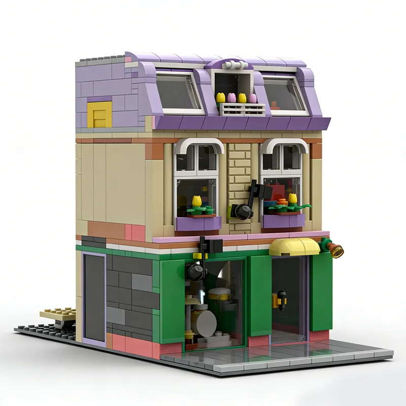 644 pz MOC Modulare Paesaggio Stradale Harmony Casa Modifica Set Modello Building block Architettura Regali Di Natale Giocattoli Per Bambini Mattoni