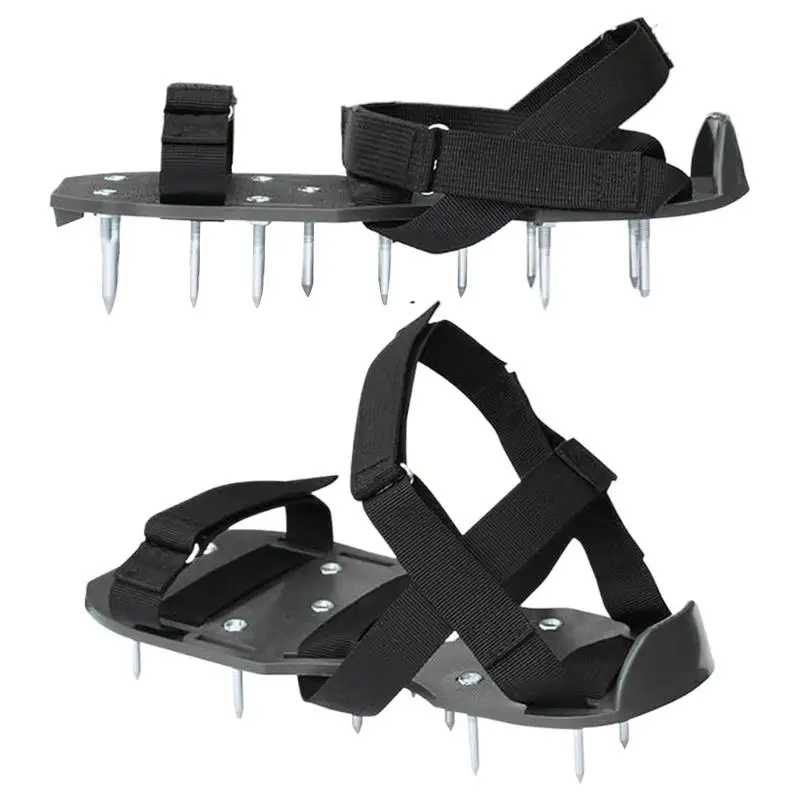 

Lawn Aerator Shoes Garden Soil Scarifier Adjustable Spiked Aerating Shoes To Enhance Soil Aeration Performance For Gardening