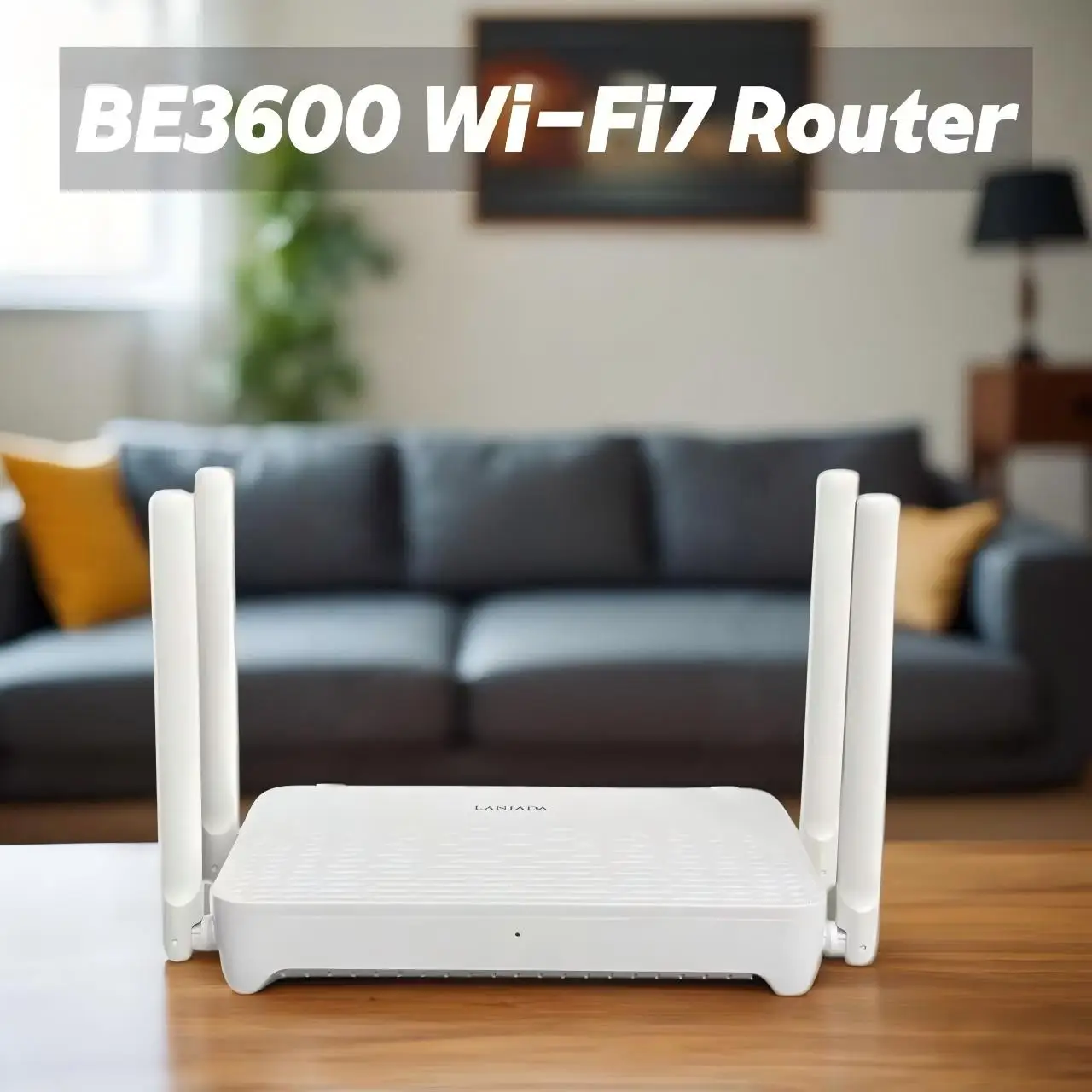 LANJADA BE3600 WiFi7 Router 2.4/5GHz Dual Bands 160Mhz 3570Mbps Mesh Networking Gaming Acceleration 2.5G Ethernet Port
