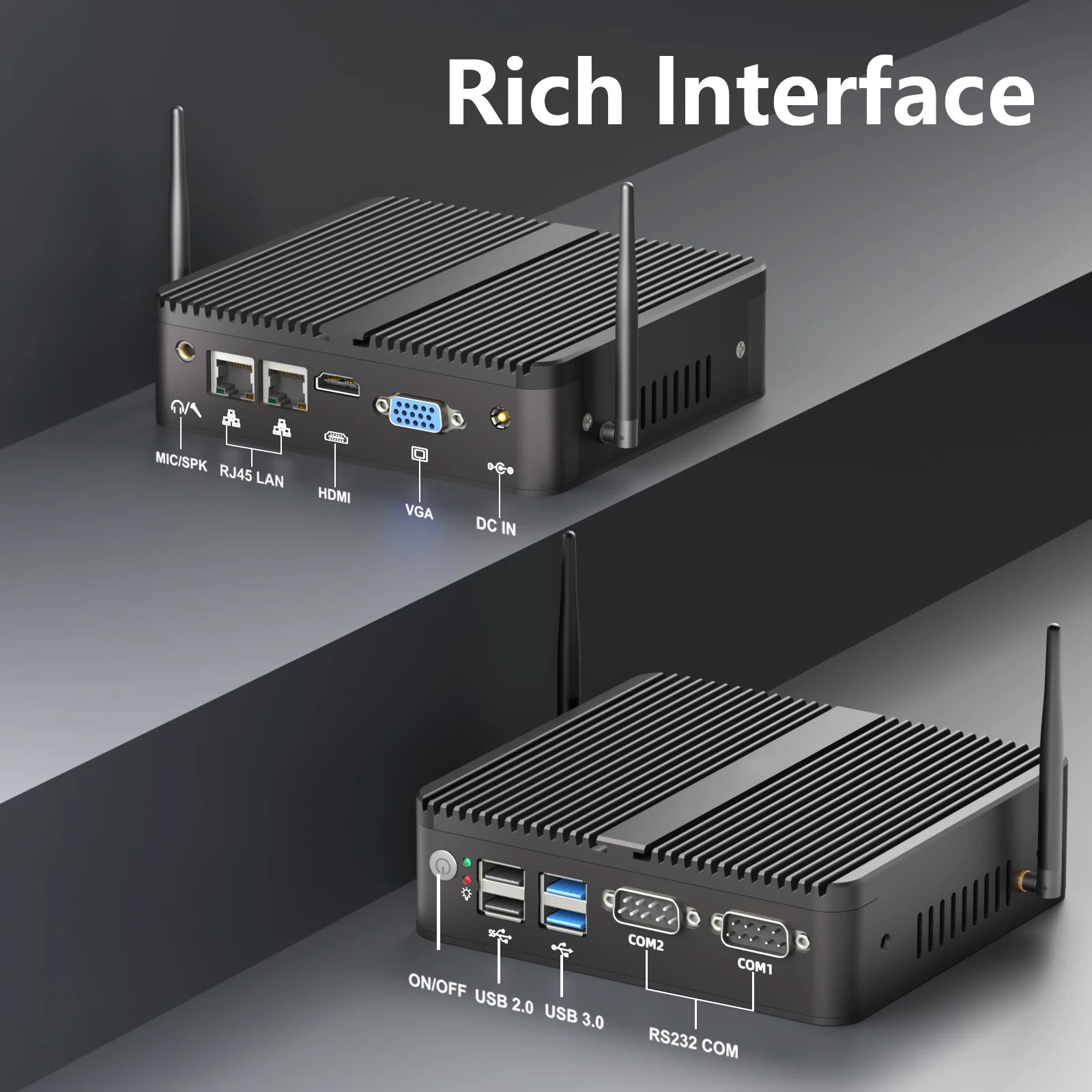 كمبيوتر صغير Intel N150 NUC بدون مروحة للمنزل والمكتب والأعمال HD VGA Dual Lan Firewall PC J5005 Linux كمبيوتر صناعي صغير 2xRs232 COM