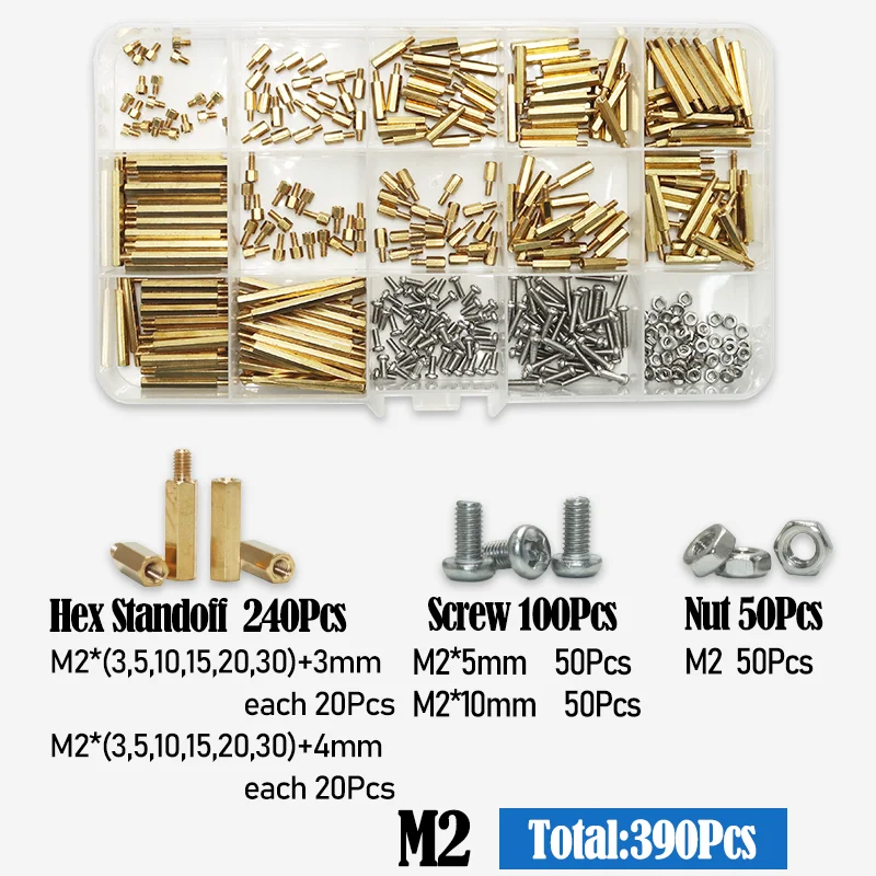 Messing Motherboard Standoff Spacer Säule M2 bis M5 für DIY Elektronische PCB Schaltung Schraube Bolzen Mutter Kit Männlich Weiblich Kupfer Spacer – Detail 10