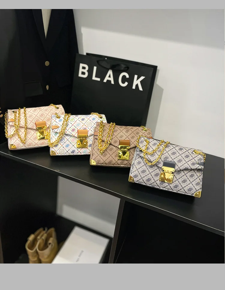 

2025 New! Dopamine - Colored Small Square Bag for Women, Stylish Printed Shoulder Bag