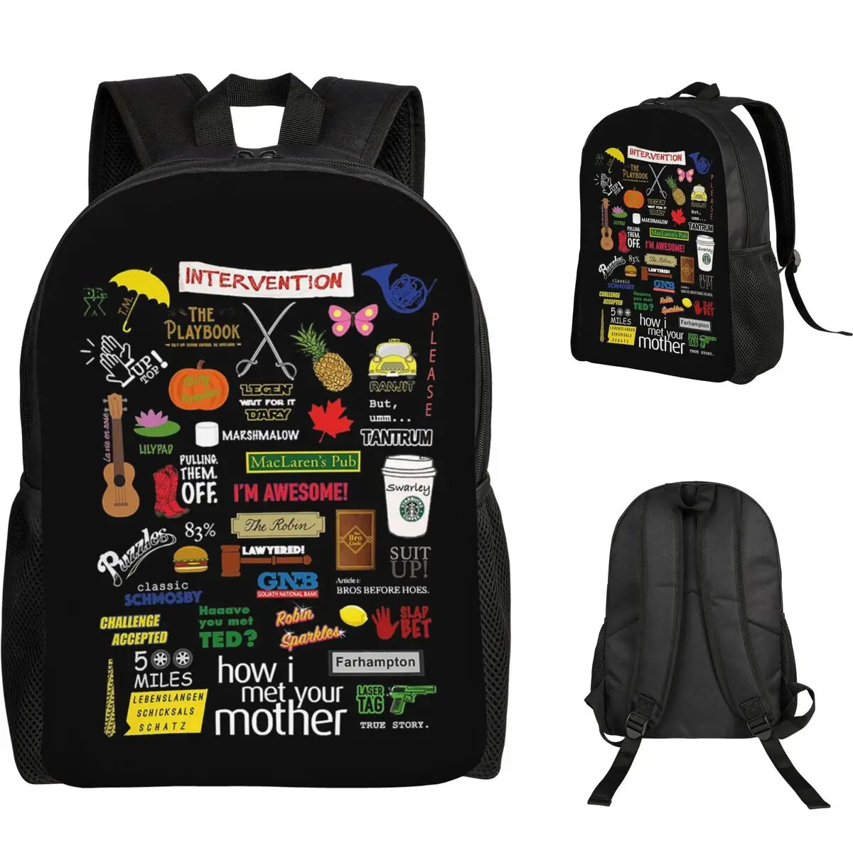 How I Met Your Mother HIMYM TV Show Collage Student Backpack School Bag Hiking Travel Daypack Men Women Bookbag Shoulder Bags
