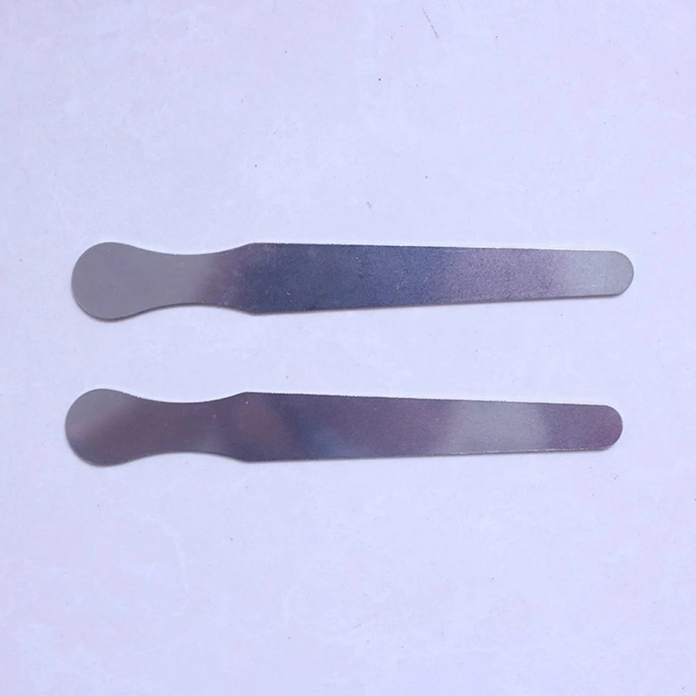 

12pcs Stainless Steel Tongue Depressor Sticks Smooth Clinic Oral Diagnostic Tools Reusable Mixing Plates For Dental