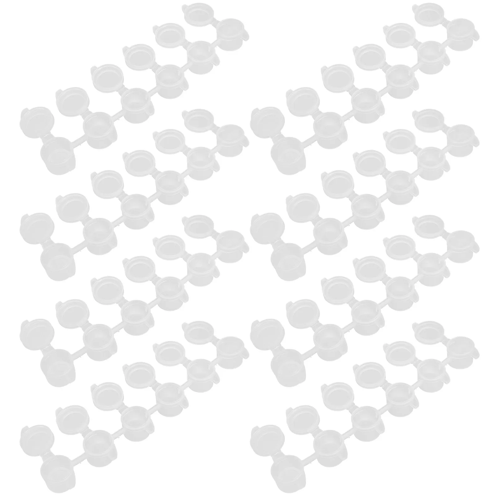 40Pcs Paint 6-in-1 Pe Pigment Storage Containers with Lids Clear Box for Watercolor Glitter Powder Beads