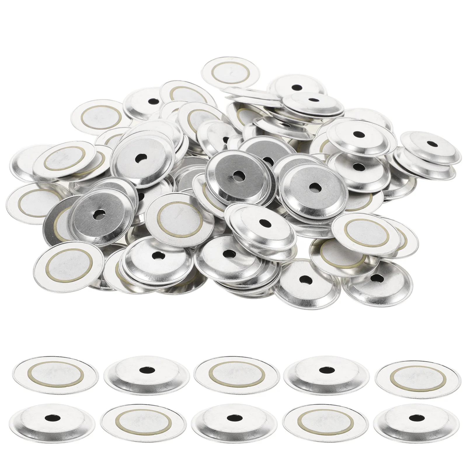 100pcs Smoke Buzzer Film Iron Metal Replacement Parts Loud Sound Prevent False Alarms Easy Installation Homes Offices