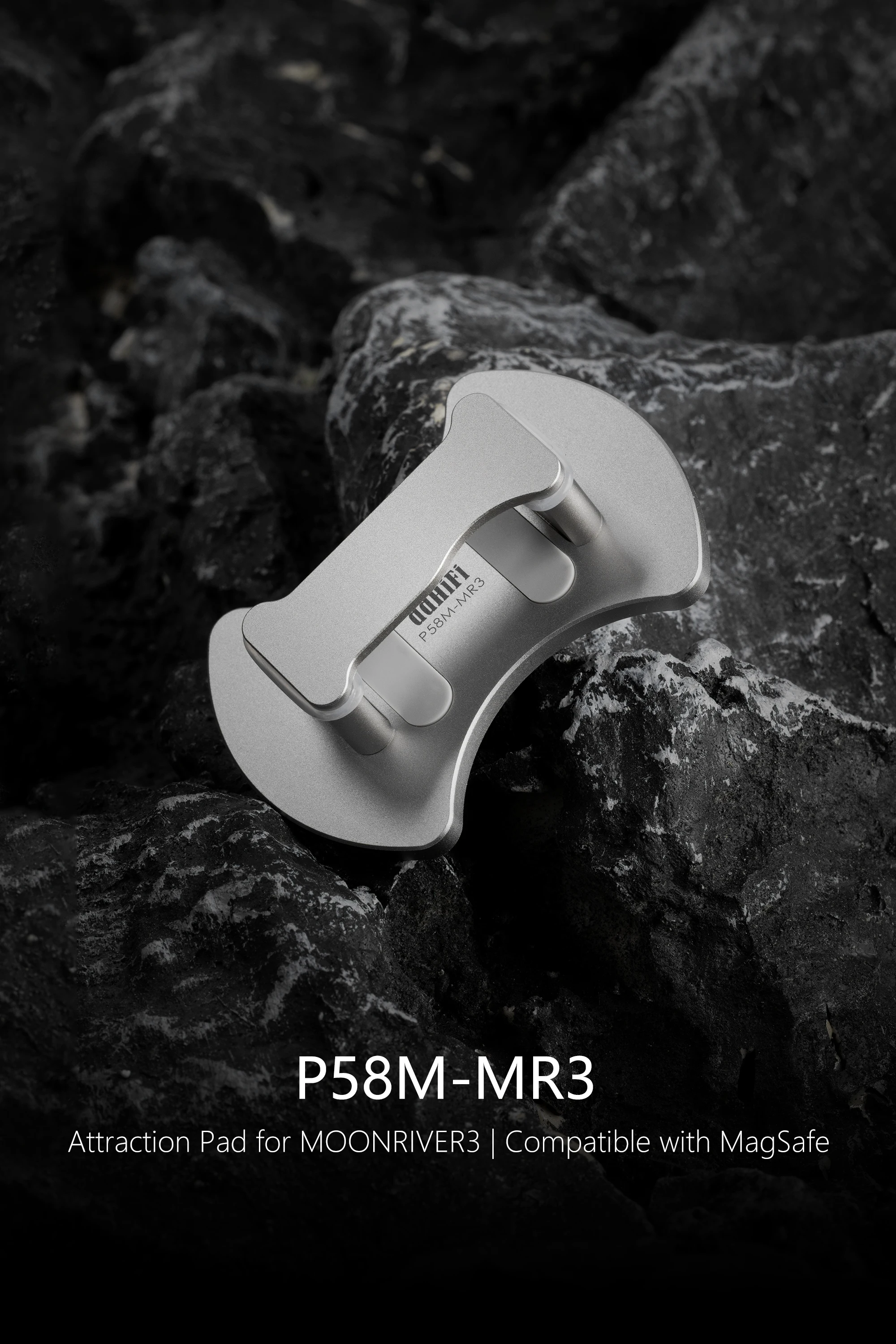 DD ddHiFi P58M-MR3 MagSafe Magnetisches Anziehpad für MOONDROP MOONRIVER3 DAC/Amp, CNC AL6063 Aluminium, gebogener N52-Magnet – Detail 1