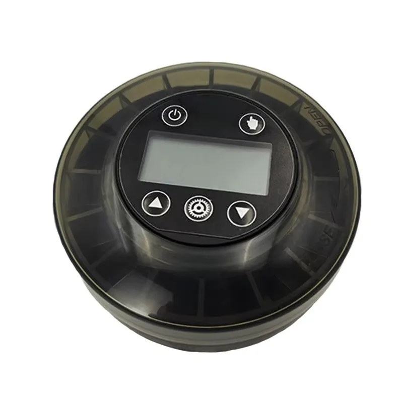 Newly designed round fish feeder, rechargeable moisture-proof, precise timing intelligent feeding device