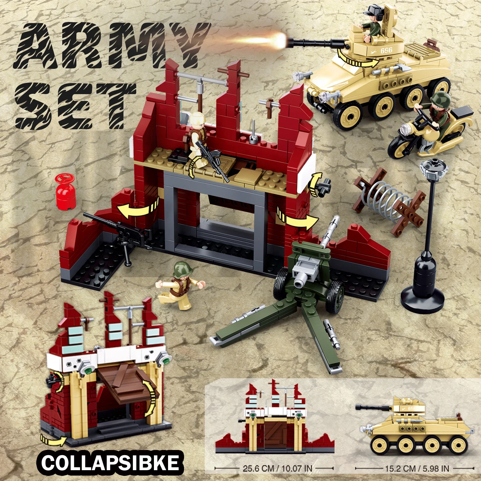 Zestaw Klocków Konstrukcyjnych – Lego Compatible Military Tank recenzja i cena