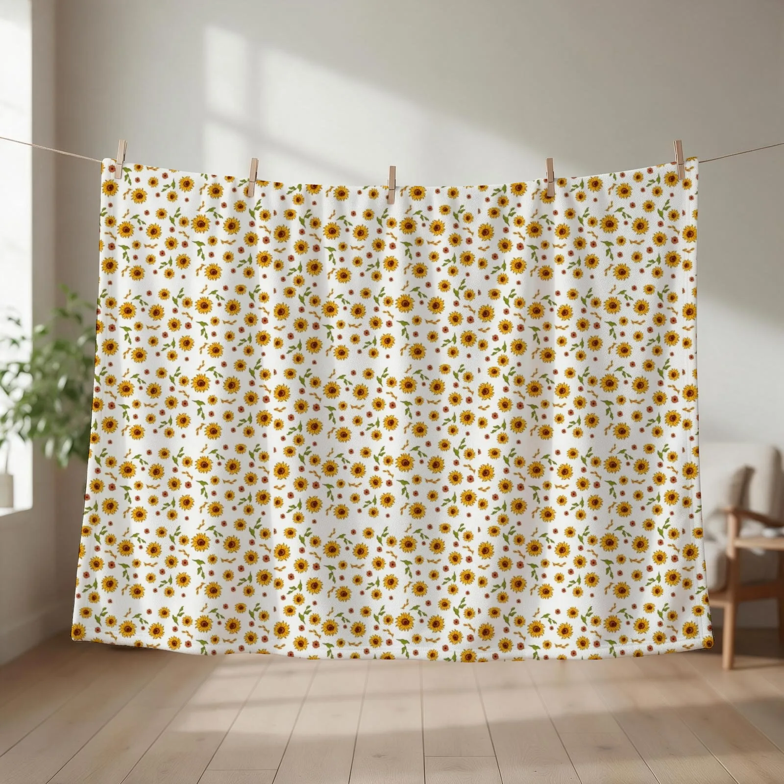 Sunflower Pattern Throw Blanket Bed Summer Luxury Decorative Sofa Blankets