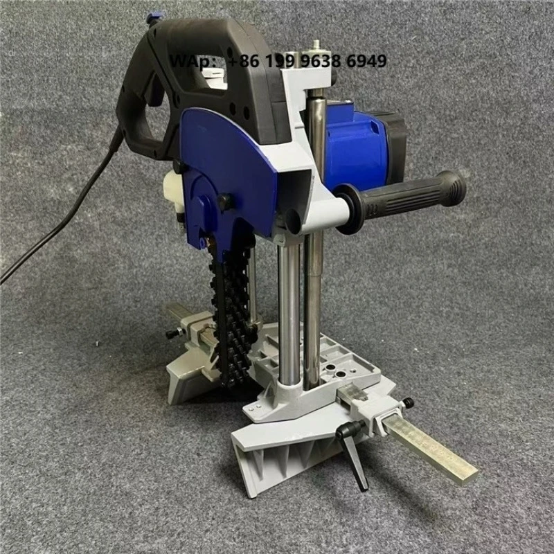 Portable Chain Mortising Machine Mortiser Woodworking Tenon Mortise Square Hole Drill Wood Boring Log Cabin Barn Fence 2500W