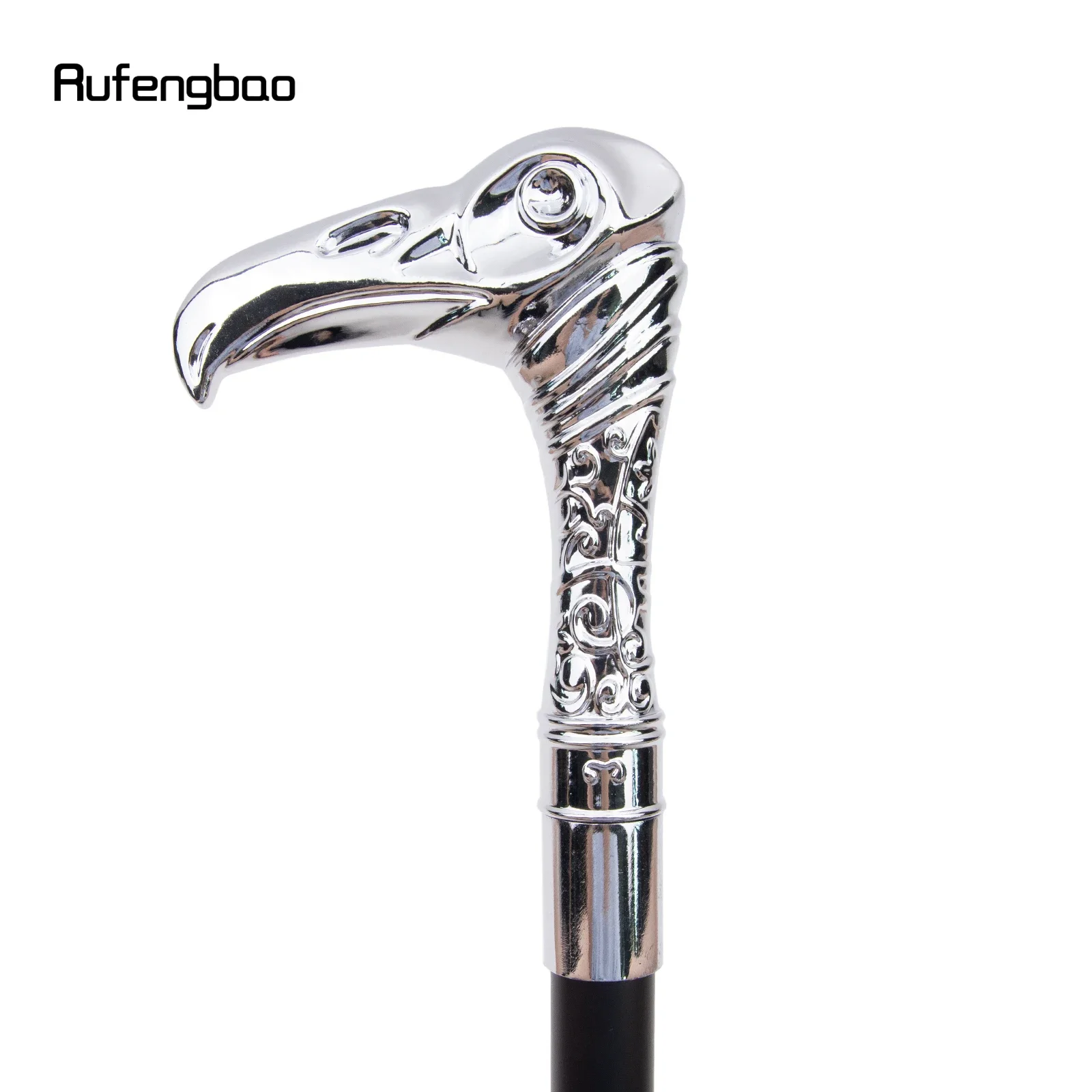 White Eagle Head Luxury Decorative Cosplay Walking Cane Elegant Fashion Cane Cosplay Alloy Crosier Vintage Walking Stick 93cm