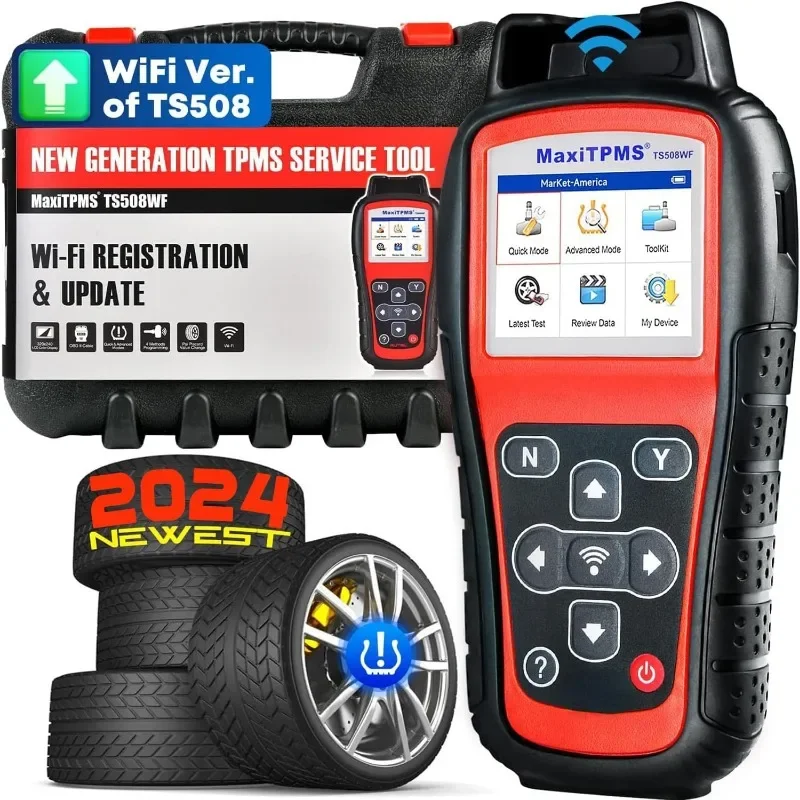 TS508WF TPMS Programming Tool, 2024 Newest WiFi Ver. of TS508 TS501 TS408 TS601, Tire Pressure Monitor